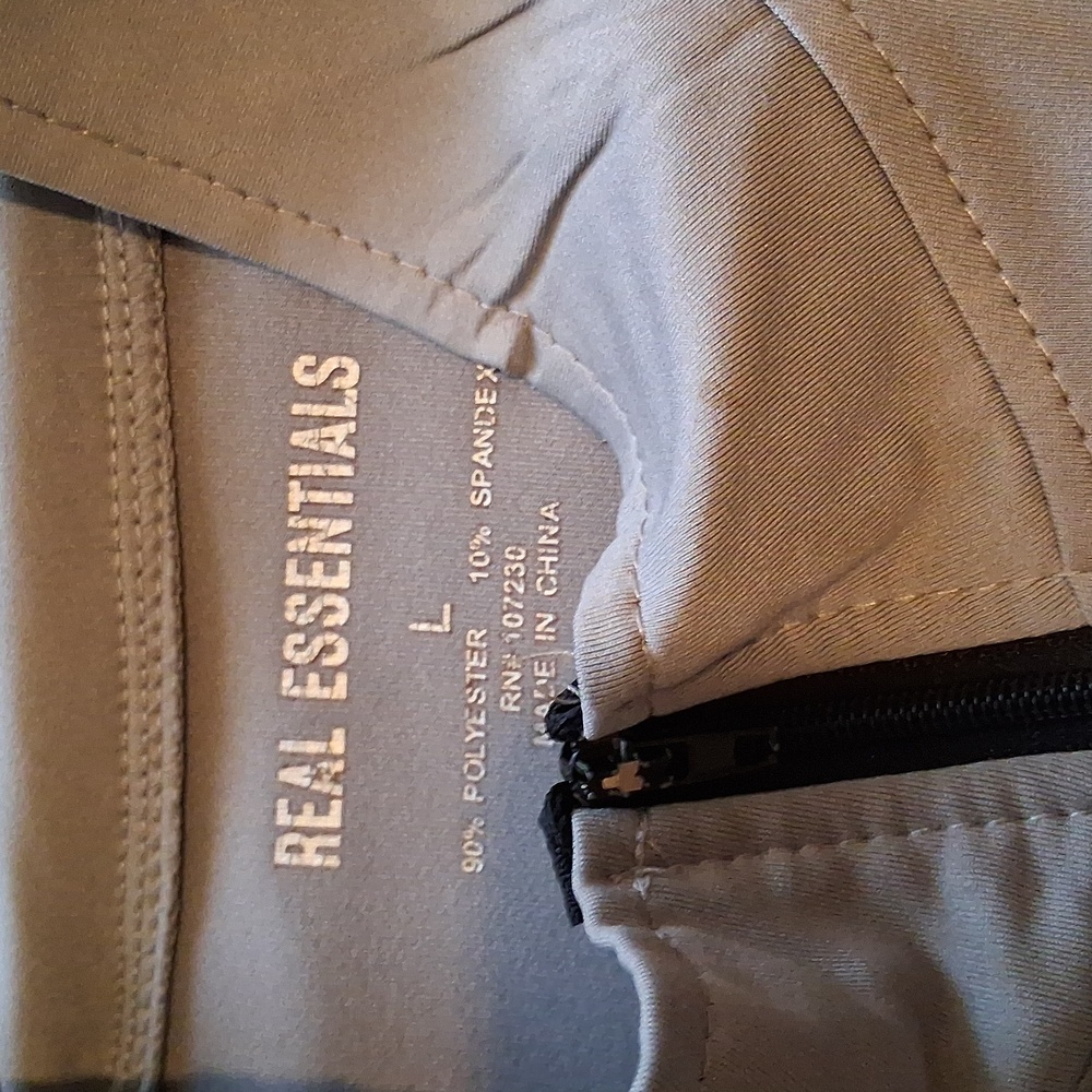 Essentials Light Gray Quarter-Zip Pullover With S… - image 3